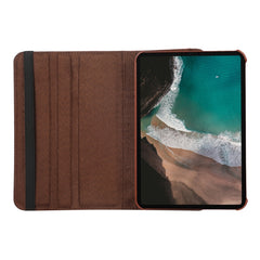 Estuche de cuero con tapa con textura Litchi...