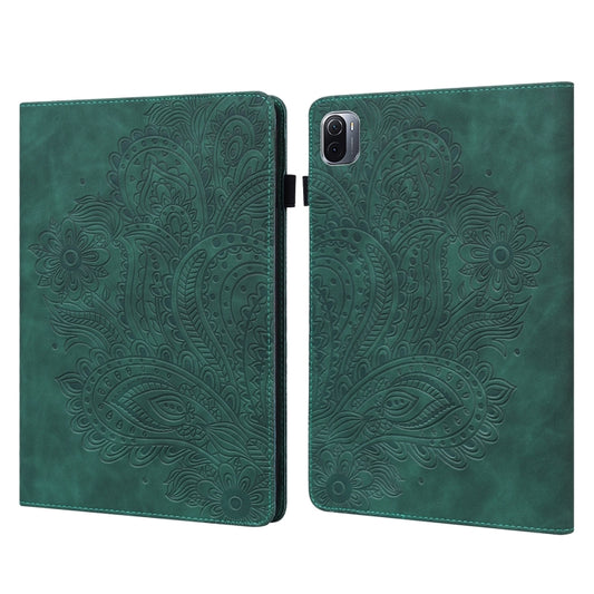 Patrón en relieve de pavo real TPU + PU Estu...