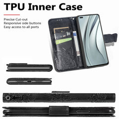 Estuche de cuero con tapa horizontal en reli...