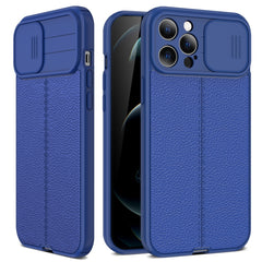 Litchi Texture Sliding Camshield Funda prote...