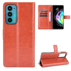 Estuche de cuero con tapa horizontal y textu...