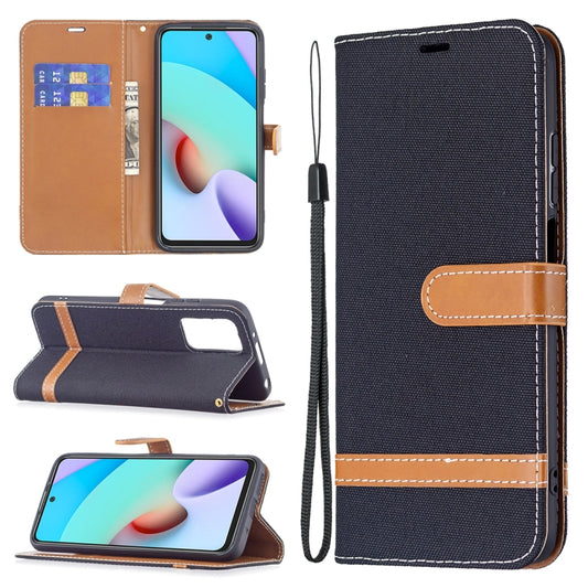 Estuche de cuero con textura de mezclilla a ...