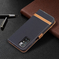 Estuche de cuero con textura de mezclilla a ...