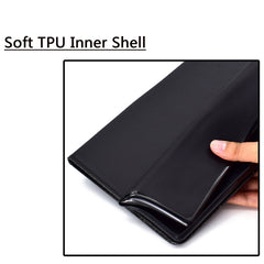 Estuche de cuero con tapa horizontal en polv...