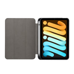 Estuche de cuero con tapa horizontal con pat...