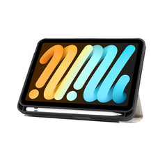 Estuche de cuero con tapa horizontal con pat...