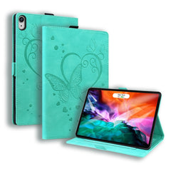 Love Butterfly Pattern Funda de cuero con ta...