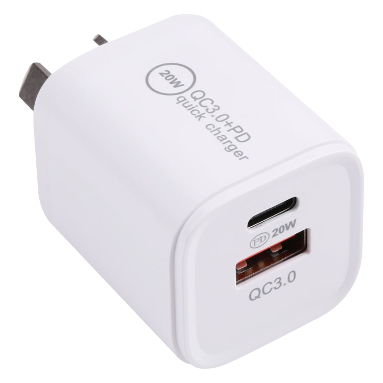 Cargador rápido 20WACB 20W QC3.0 + PD, AU Pl...