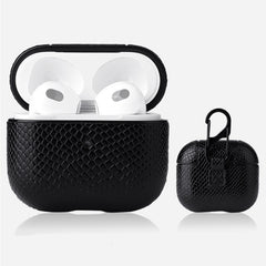 Estuche para auriculares con textura de piel de serpiente para AirPods 3