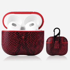 Estuche para auriculares con textura de piel de serpiente para AirPods 3