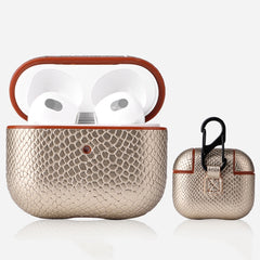 Estuche para auriculares con textura de piel de serpiente para AirPods 3