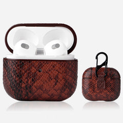 Estuche para auriculares con textura de piel de serpiente para AirPods 3
