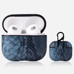 Estuche para auriculares con textura de piel de serpiente para AirPods 3