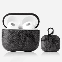 Estuche para auriculares con textura de piel de serpiente para AirPods 3