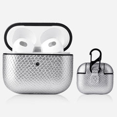 Estuche para auriculares con textura de piel de serpiente para AirPods 3