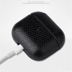 Estuche para auriculares con textura de piel de serpiente para AirPods 3