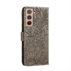 Estuche para teléfono de cuero con flores de...