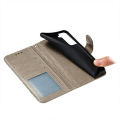 Estuche para teléfono de cuero con flores de...