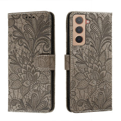 Estuche para teléfono de cuero con flores de...
