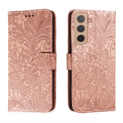 Estuche para teléfono de cuero con flores de...