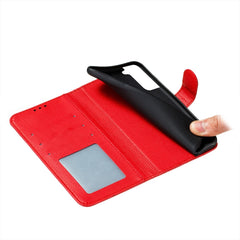 Caja del teléfono del cuero de la textura de...