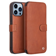 QIALINO Estuche de cuero para teléfono con h...
