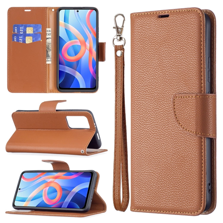 Litchi Texture Pure Color Funda de cuero con...