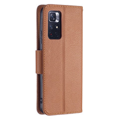 Litchi Texture Pure Color Funda de cuero con...