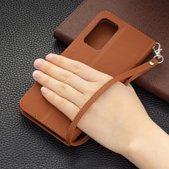 Litchi Texture Pure Color Funda de cuero con...