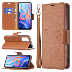 Litchi Texture Pure Color Funda de cuero con...