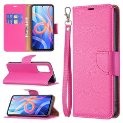Litchi Texture Pure Color Funda de cuero con...
