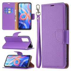 Litchi Texture Pure Color Funda de cuero con...