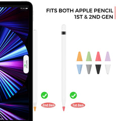 8 PCS / Set Tapa de punta de silicona para Apple Pencil 1 / 2
