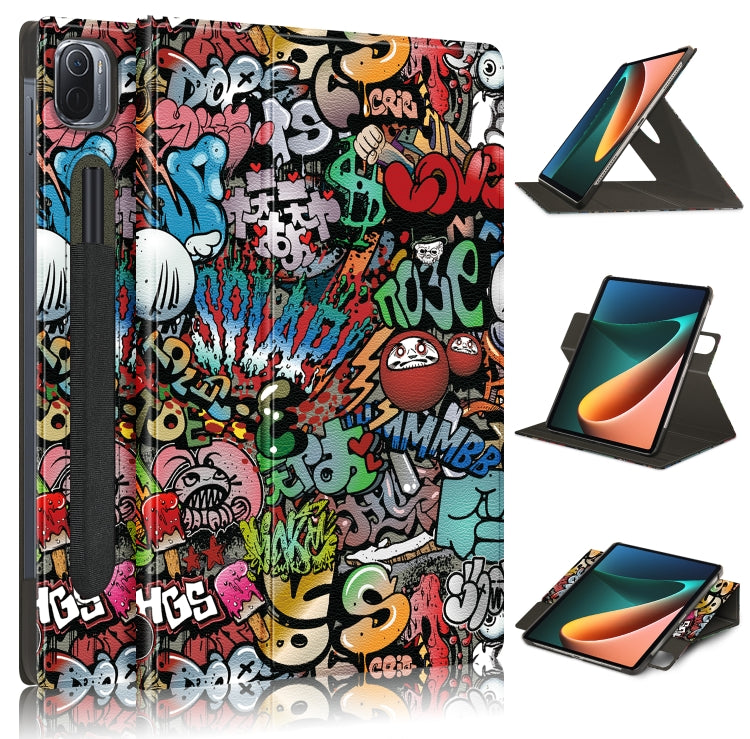 Estuche de cuero pintado para tableta con ro...