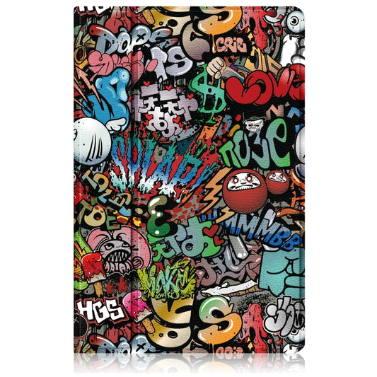 Estuche de cuero pintado para tableta con ro...