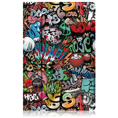 Estuche de cuero pintado para tableta con ro...
