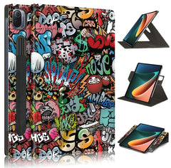 Estuche de cuero pintado para tableta con ro...