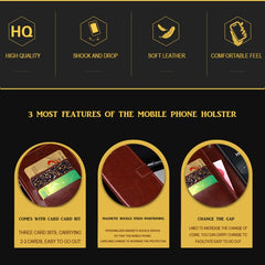 idewei Crazy Horse Texture Flip Funda de cue...