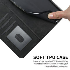 Estuche para teléfono de cuero con tapa y se...
