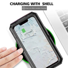 Caja de teléfono de silicona + metal a prueb...