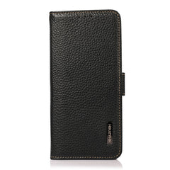 Estuche RFID de cuero genuino Litchi magnéti...