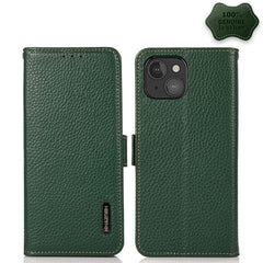 Estuche RFID de cuero genuino Litchi magnéti...