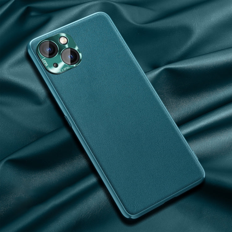 Estuche de cuero de piel lisa, For iPhone 13