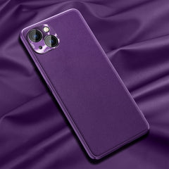 Estuche de cuero de piel lisa, For iPhone 13