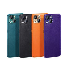 Estuche de cuero de piel lisa, For iPhone 13