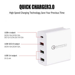 A3 PD 18W USB-C / Type-C + QC3.0 USB + Carga...