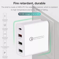 A3 PD 18W USB-C / Type-C + QC3.0 USB + Carga...