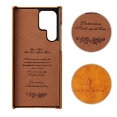 Fierre Shann Retro Oil Wax Texture PU Funda ...