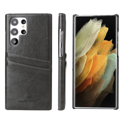 Fierre Shann Retro Oil Wax Texture PU Funda ...