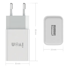 IVON AD-33 2 en 1 2.1A Cargador de viaje con...